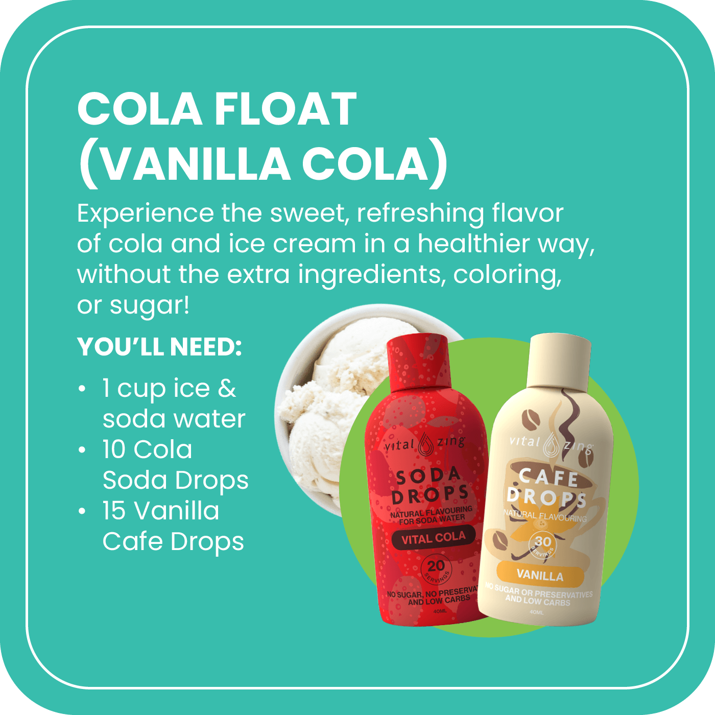 Vital Zing Soda Drops Vital Cola 40ml