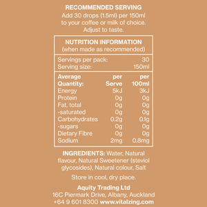 Vital Zing Cafe Drops Caramel 40ml