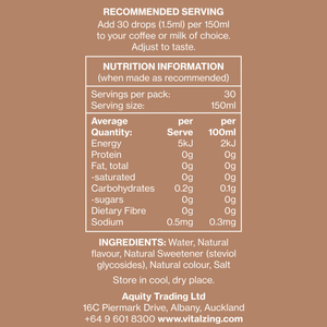 Vital Zing Cafe Drops Hazelnut 40ml