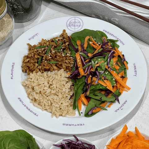 Great Ideas in Nutrition Portion Perfection Plate Porcelain