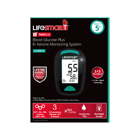 LifeSmart 2TwoPlus Blood Glucose and Ketone Monitor