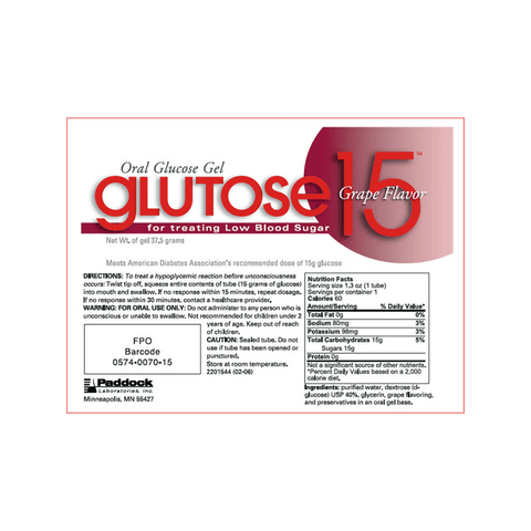 Glutose 15 Oral Glucose Gel Grape Flavour