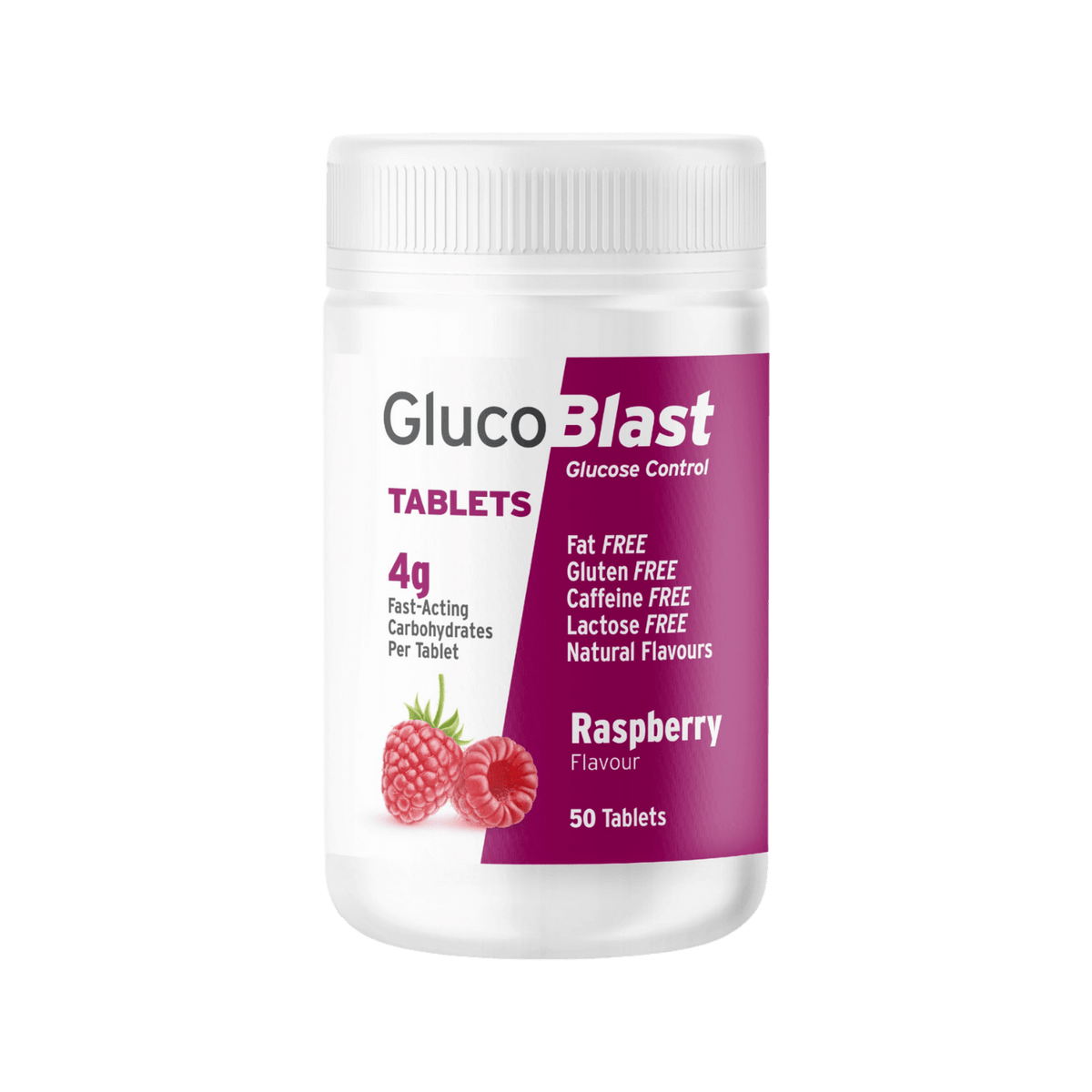 GlucoBlast Hypo Tablets Raspberry 50pk