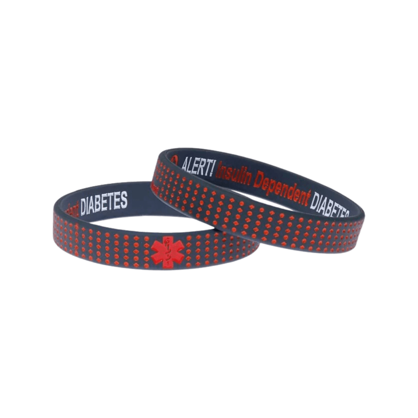 Mediband Insulin Dependent Reversible Wristband Dark Grey with Dots