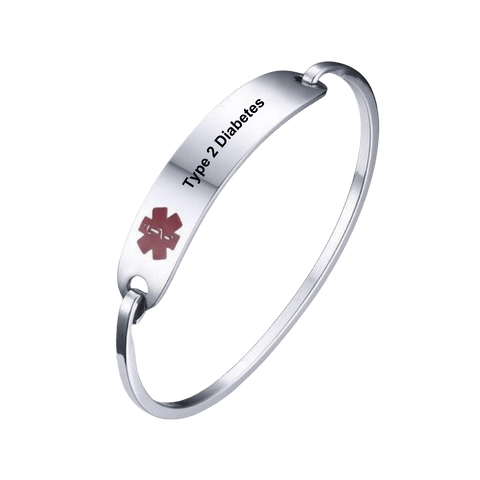 Medical ID Bangle Type 2 Diabetes