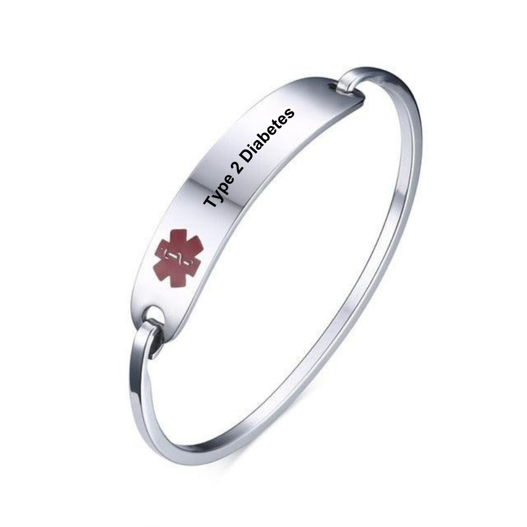 Engraved Stainless Steel Type 1 Diabetes Bracelet » Band And Bracelets