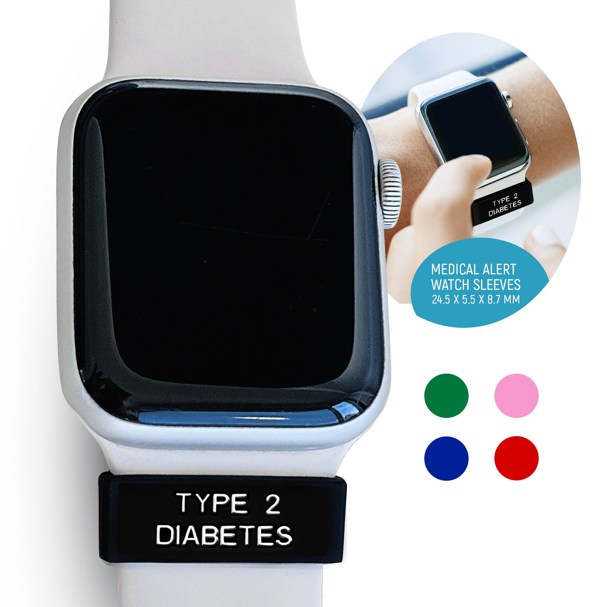 Rockadex Medical Alert Watch Sleeve - Type 2 Diabetes