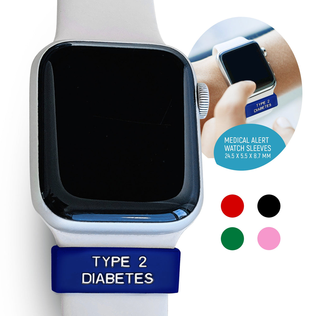 Rockadex Medical Alert Watch Sleeve - Type 2 Diabetes