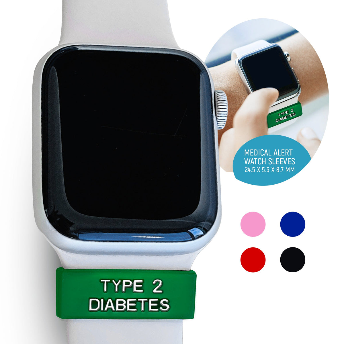 Rockadex Medical Alert Watch Sleeve - Type 2 Diabetes