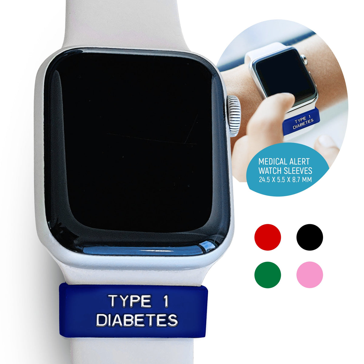 Rockadex Medical Alert Watch Sleeve - Type 1 Diabetes