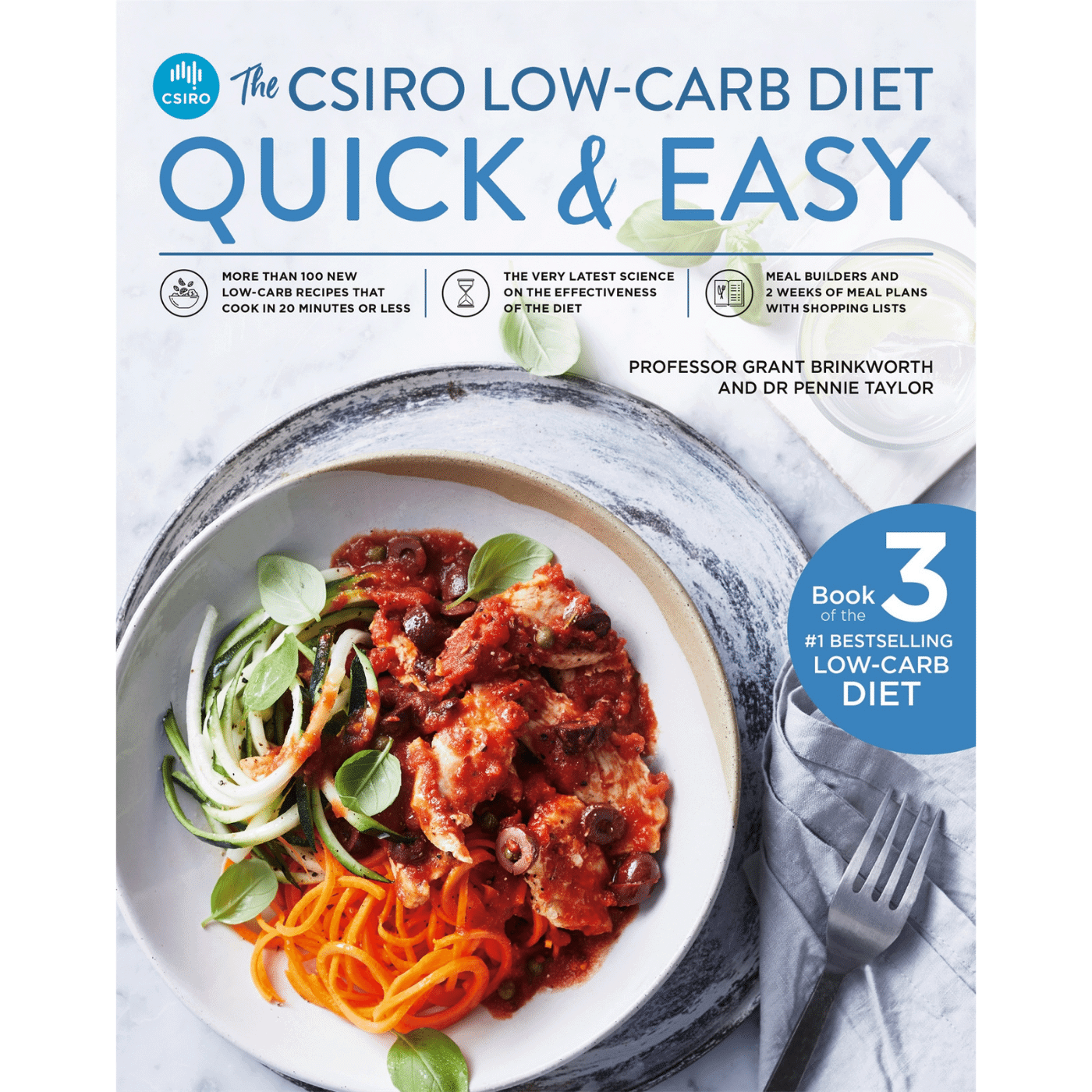 'CSIRO Low-Carb Diet Quick & Easy' cookbook: front cover