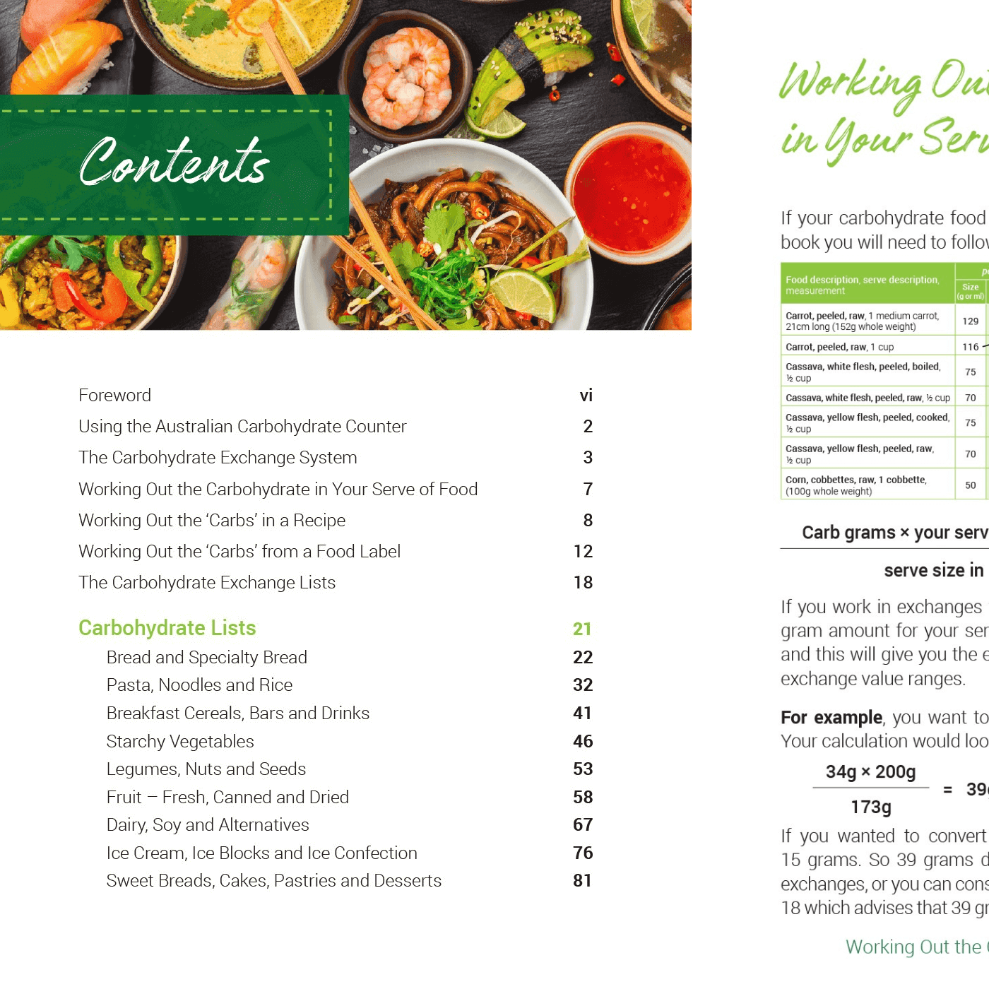 Australian Carbohydrate Counter: The Traffic Light Guide to Food