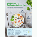 'Healthy Living Low GI diabetes' guide: Meal planning page sample.