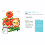 4 Ingredients 'Healthy Diet' cookbook: Baked Eggs in Tomatoes recipe page sample.