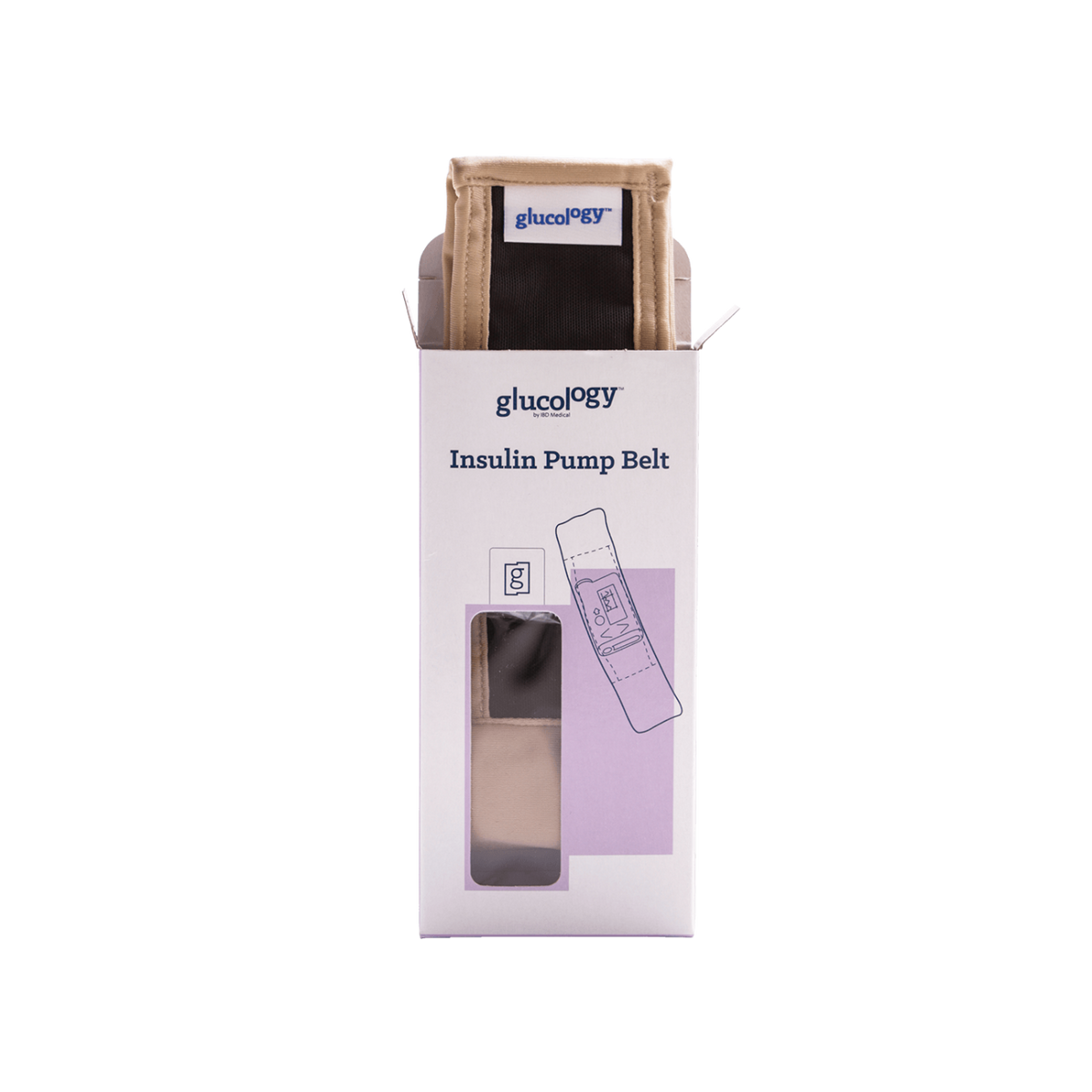 Glucology Insulin Pump Belt Nude