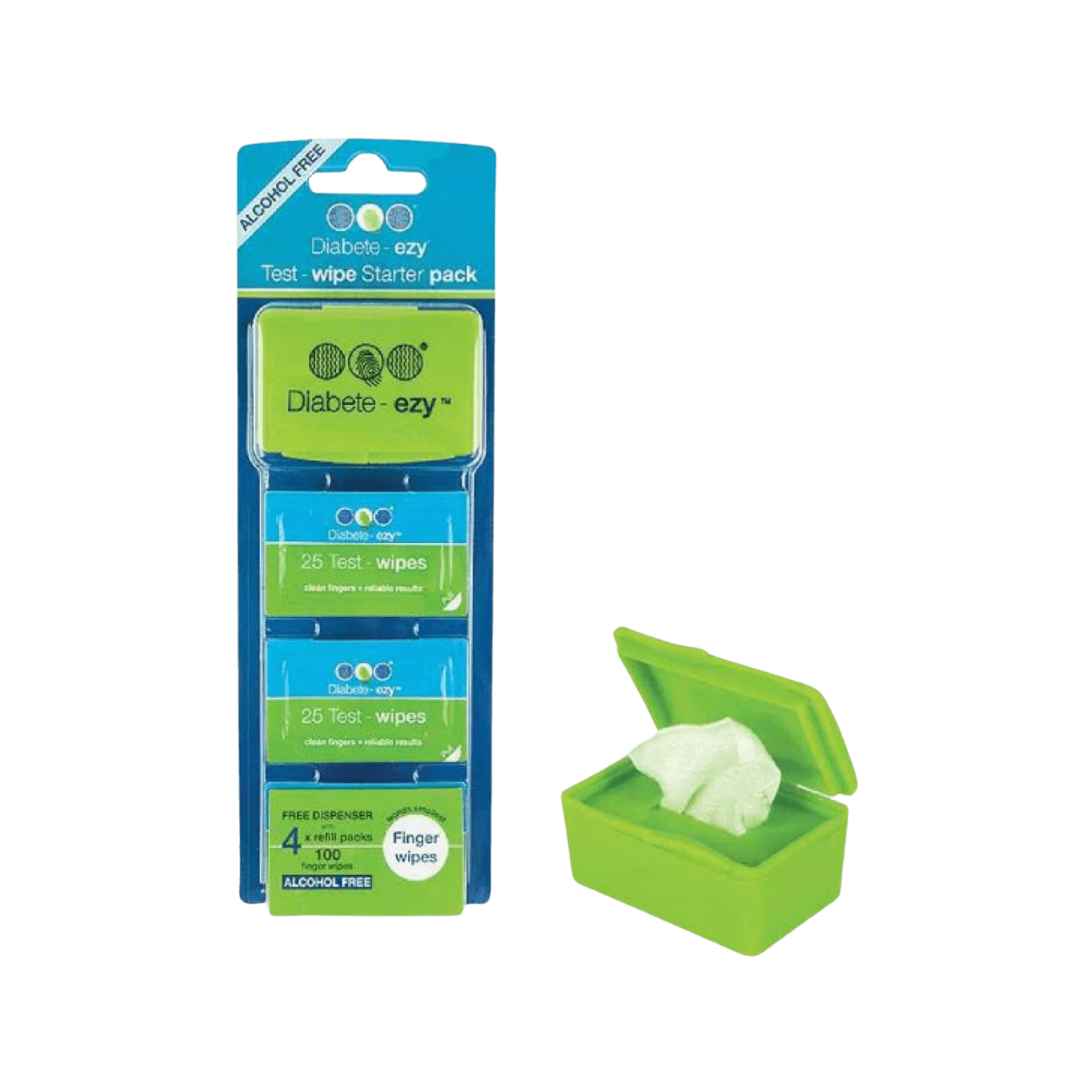 Diabete-ezy Test Wipes Starter Pack 100pk