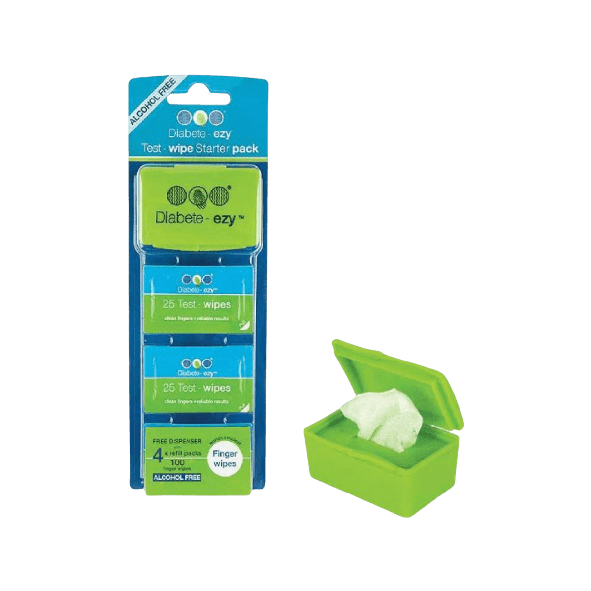 Diabete-ezy Test Wipes Starter Pack 100pk