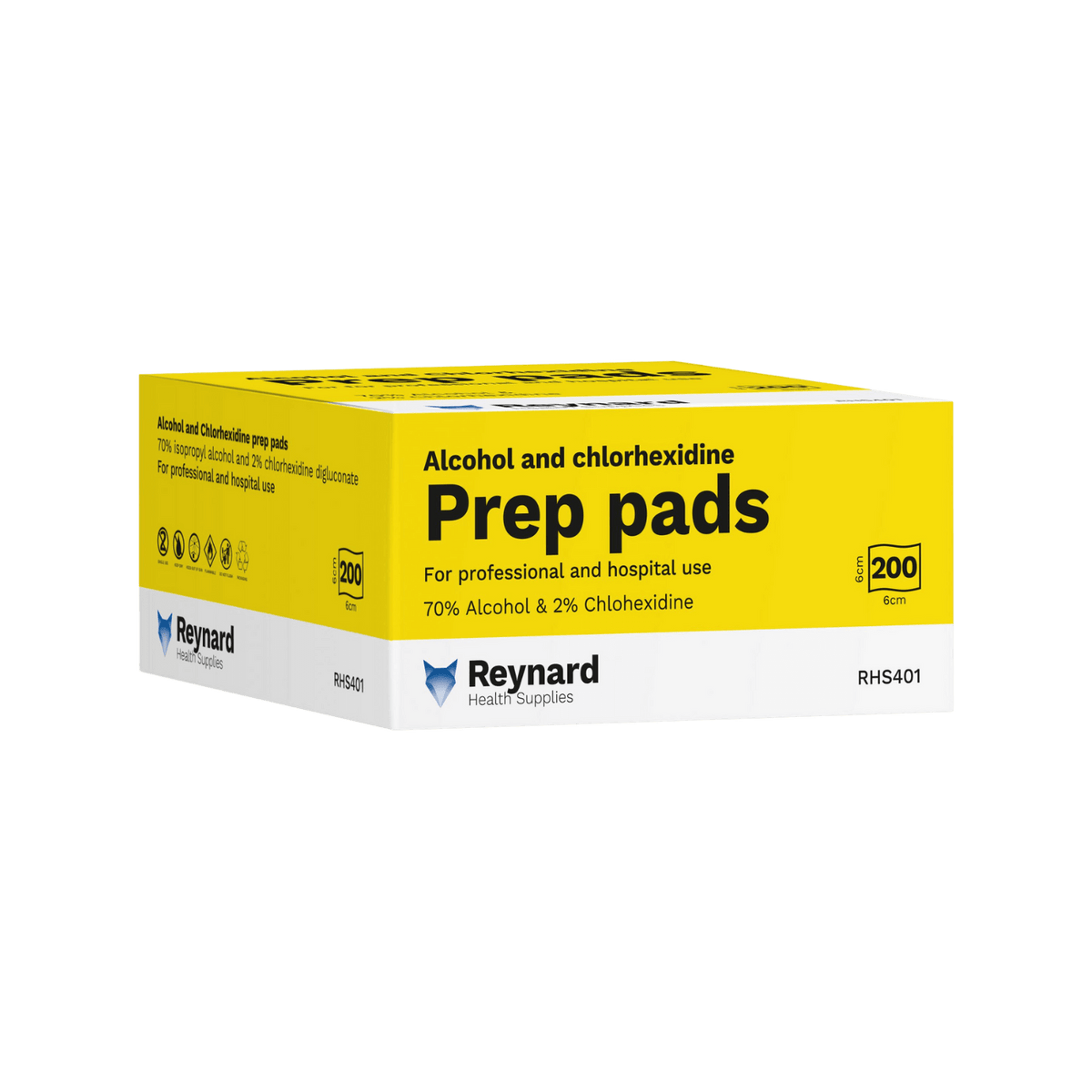 Reynard Chlorhexidine and Alcohol Wipes 200pk