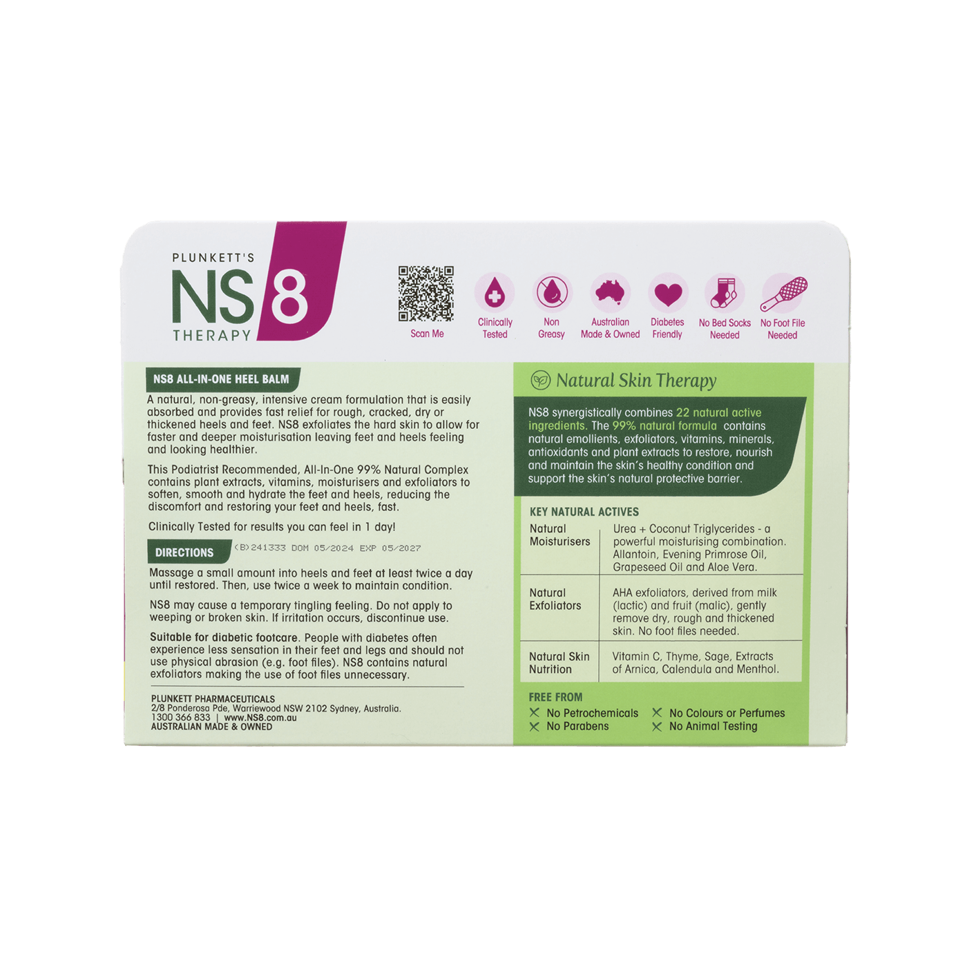 Plunkett NS8 Heel Balm Complex 125ml