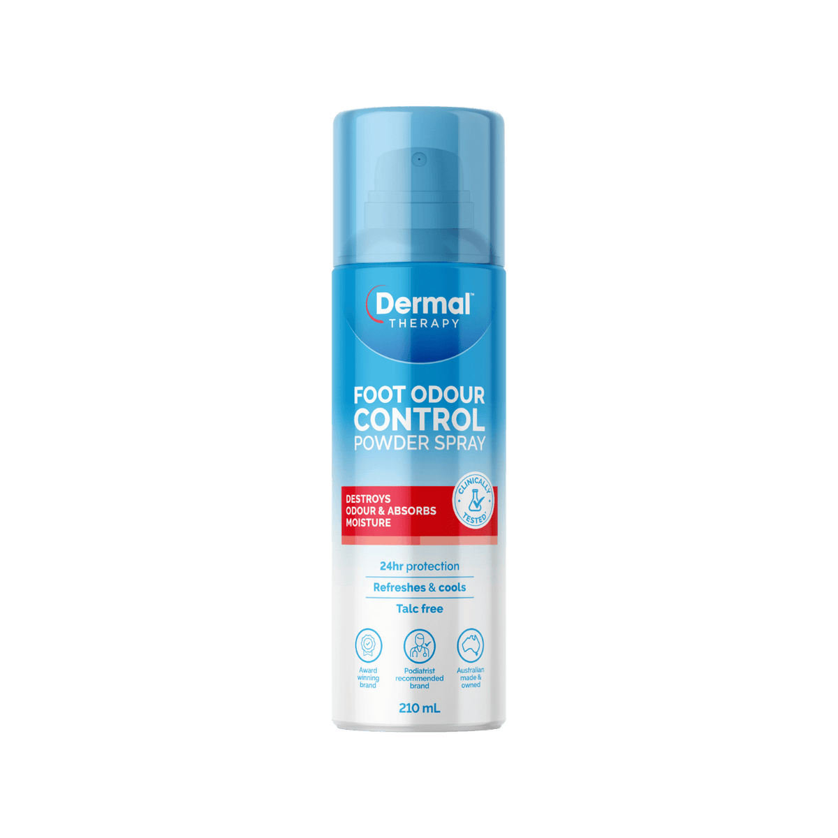 Dermal Therapy Foot Odour Control Powder Spray 210mL