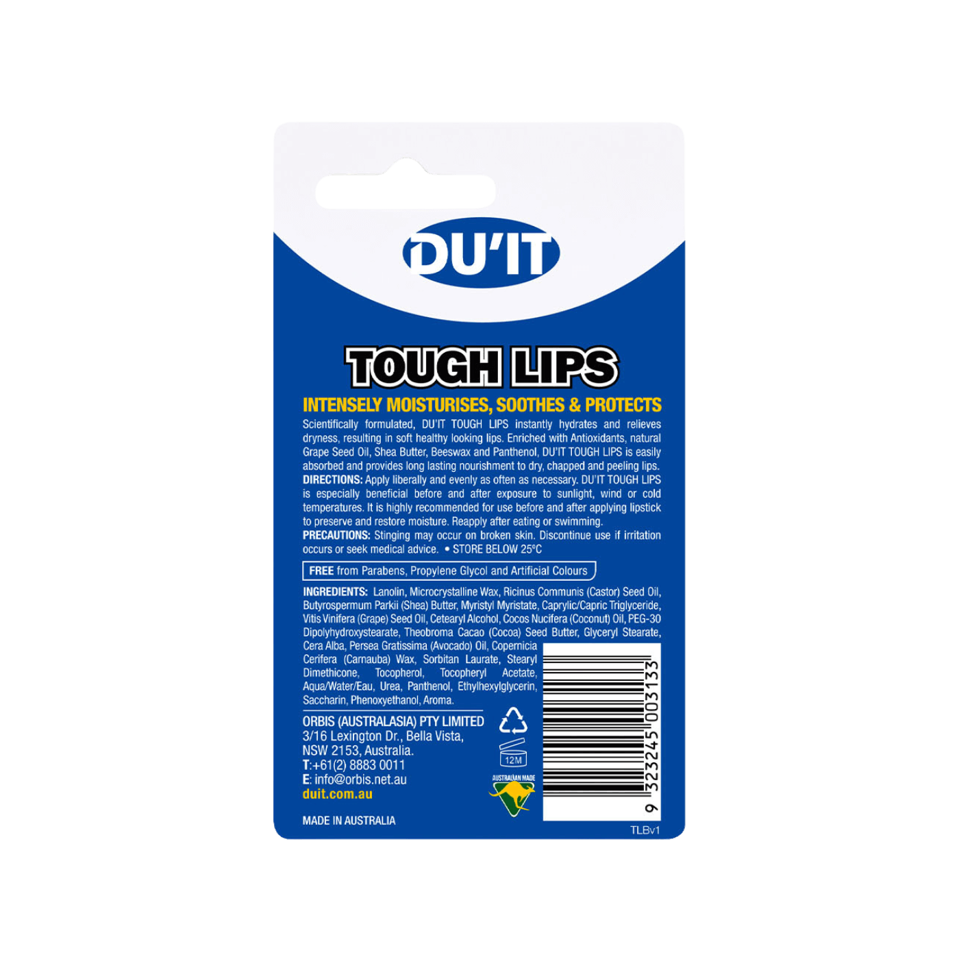 DU'IT Tough Lips Lip Balm 4.5g
