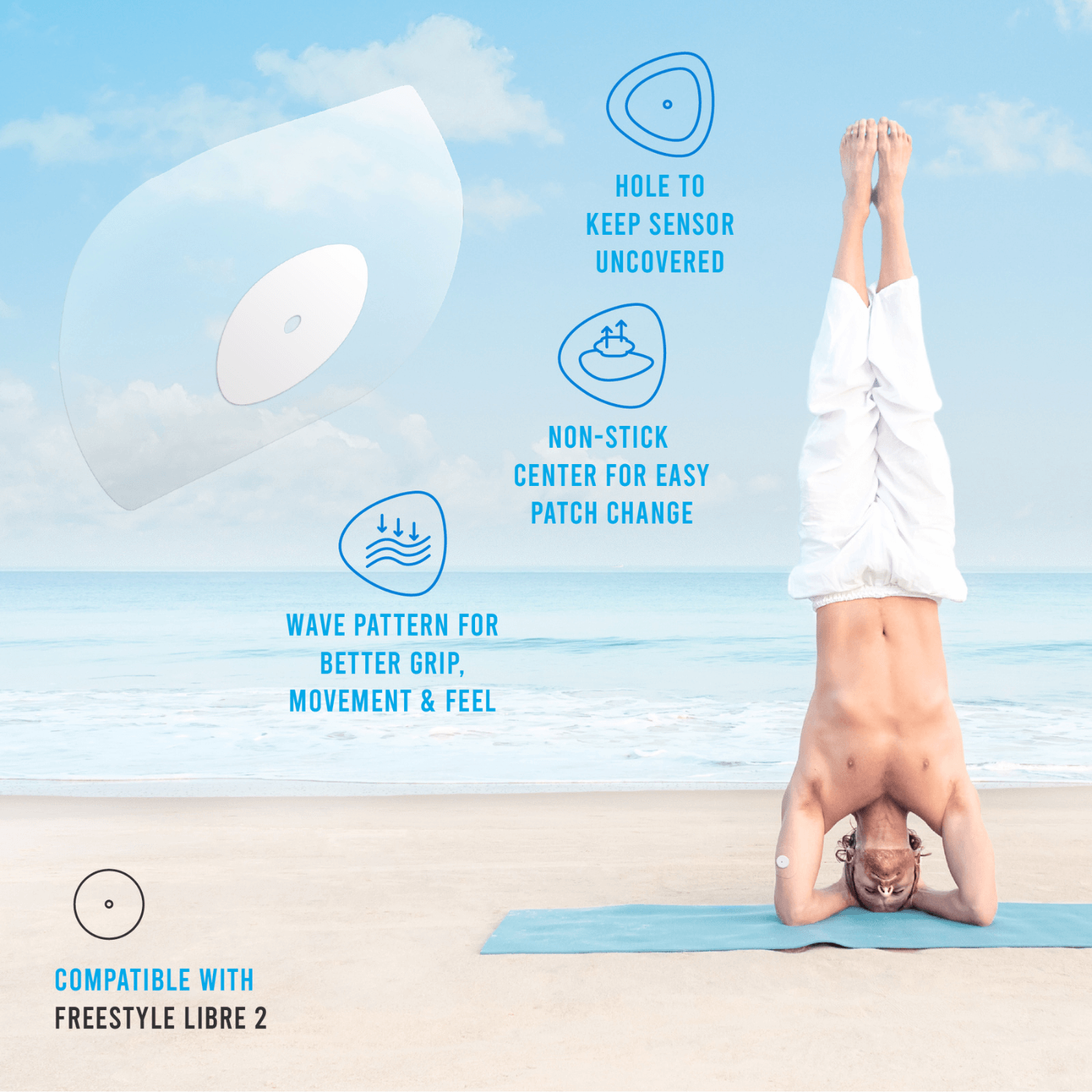 Not Just a Patch Transparent CGM Patches (Freestyle Libre 1 & 2, Medtronic Guardian) 20pk