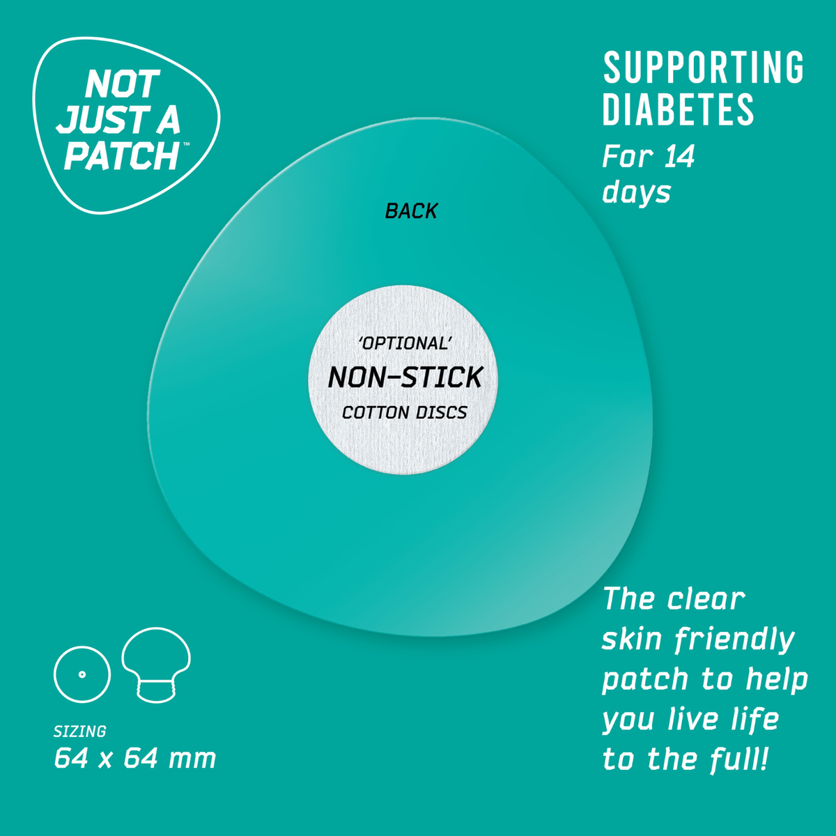 Not Just a Patch Transparent CGM Patches (Freestyle Libre 1 & 2, Medtronic Guardian) 20pk