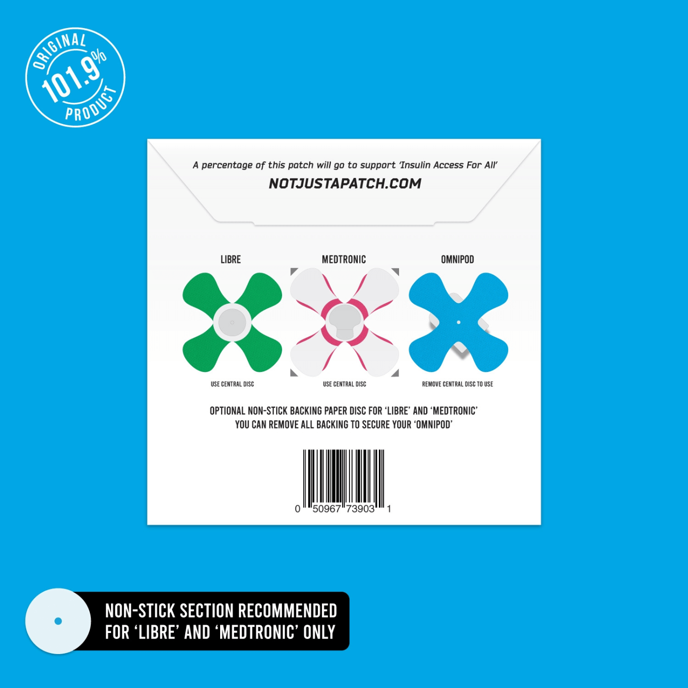 Not Just a Patch CGM X-Patches (All Devices) Multicoloured 20pk