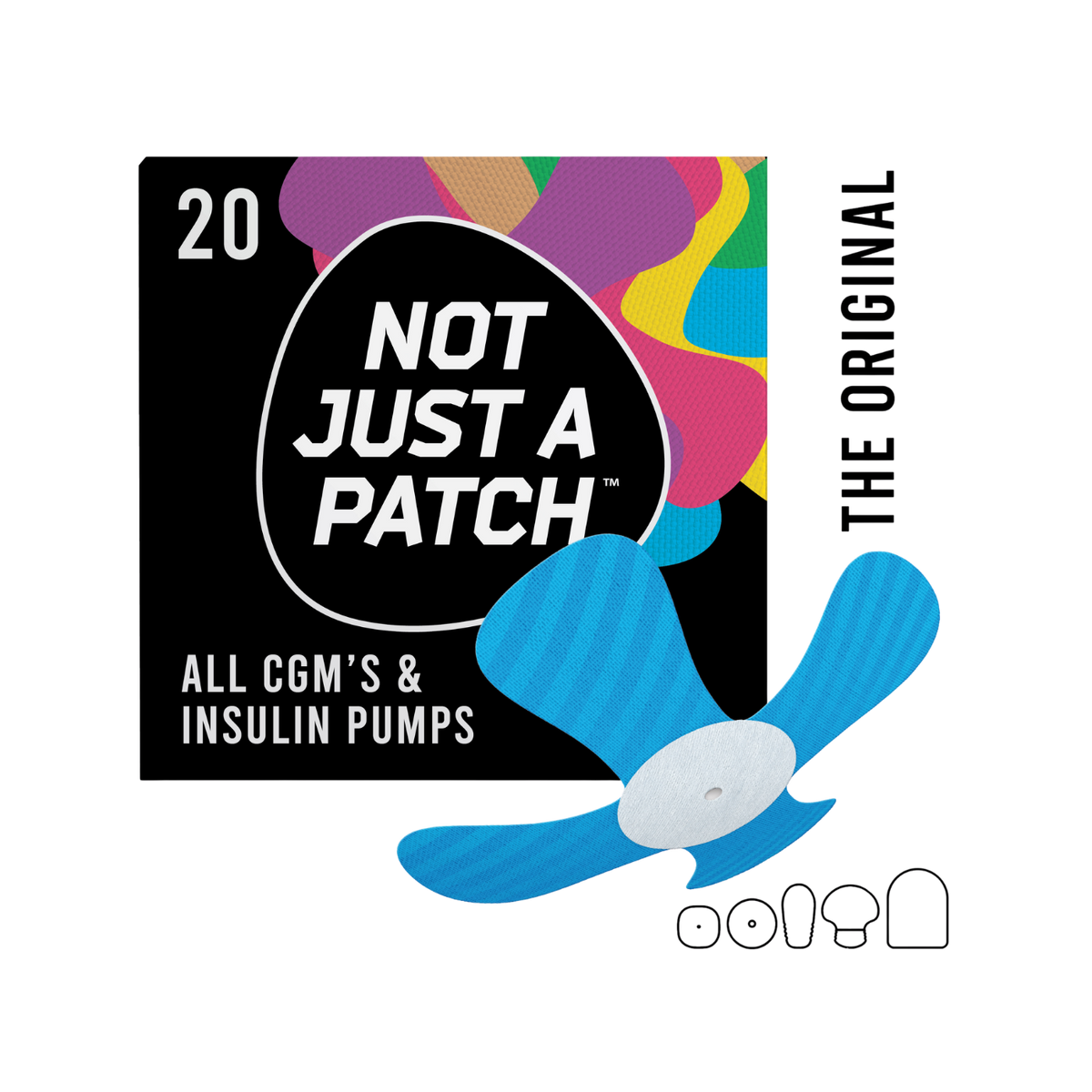 Not Just a Patch CGM X-Patches (All Devices) Multicoloured 20pk