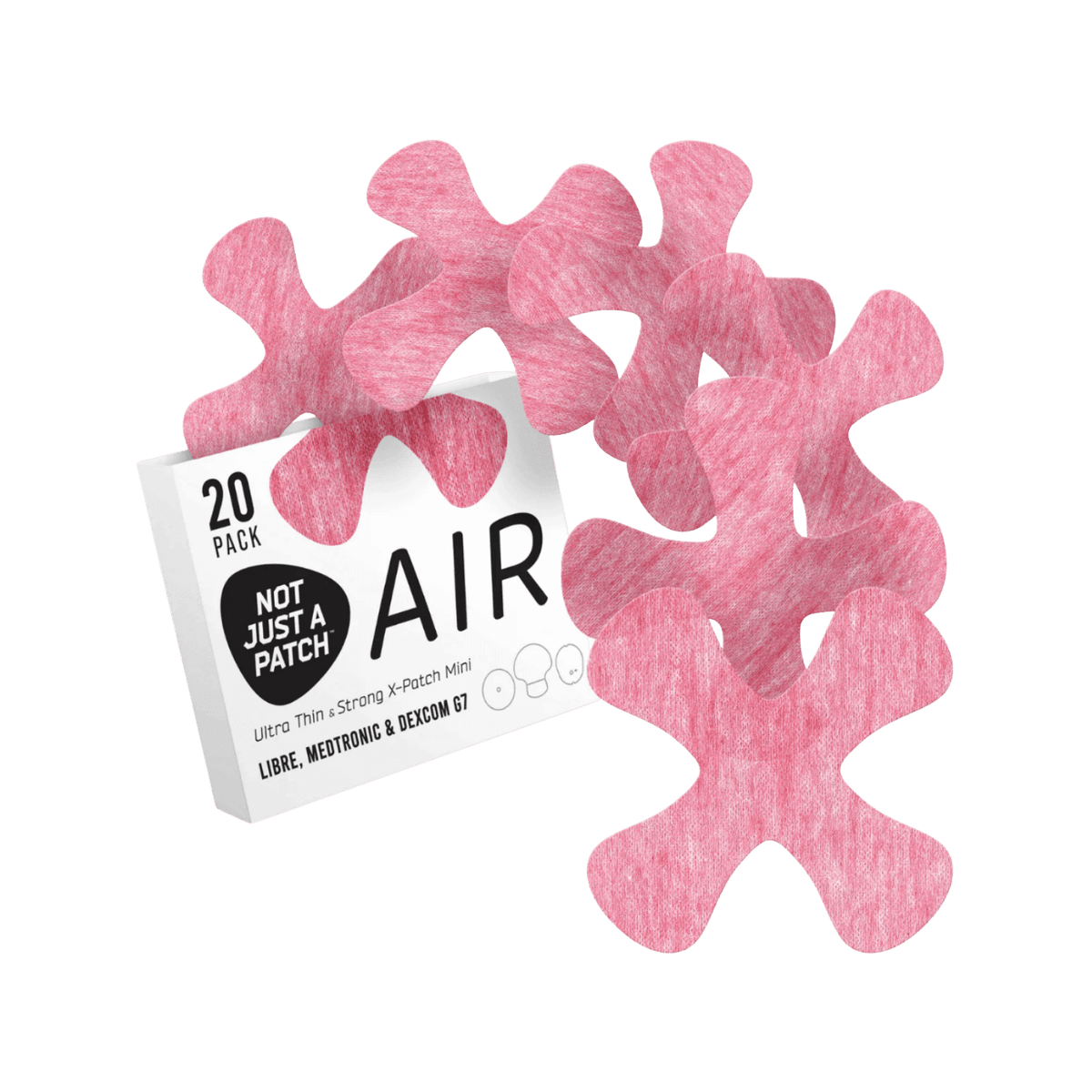 NJaP CGM Patches X-Mini Air Pink 20 pack