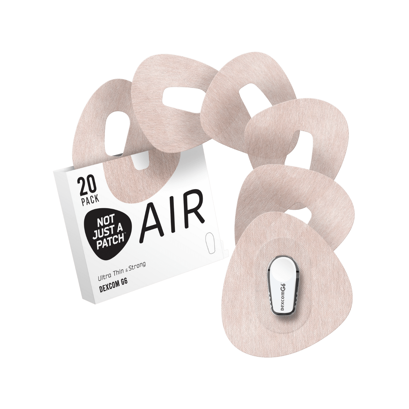 Not Just a Patch CGM Air Patches (Dexcom G6) Beige 20pk