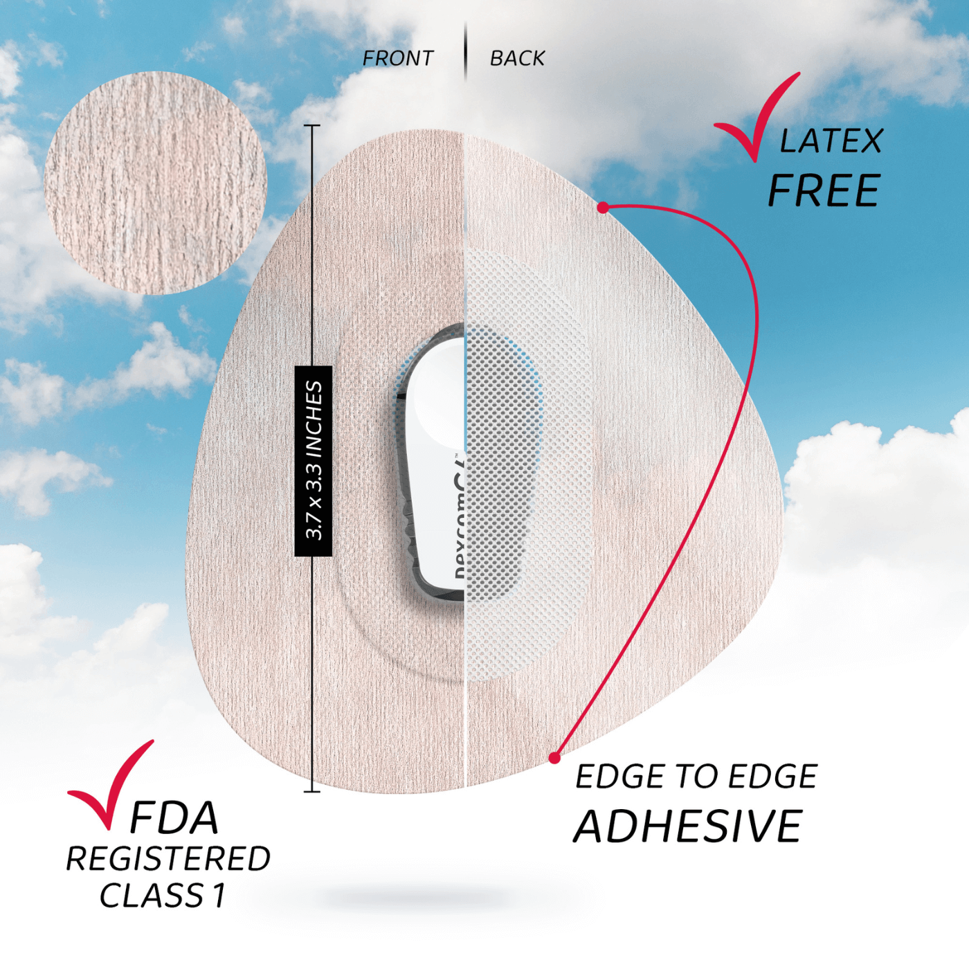 Not Just a Patch CGM Air Patches (Dexcom G6) Beige 20pk