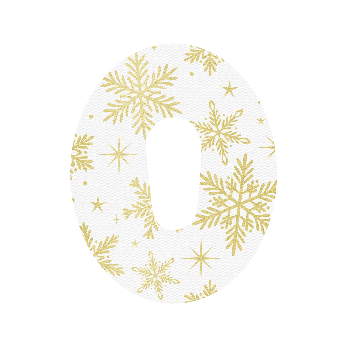 RockaDex Christmas Gold Snowflakes CGM Patch 10pk