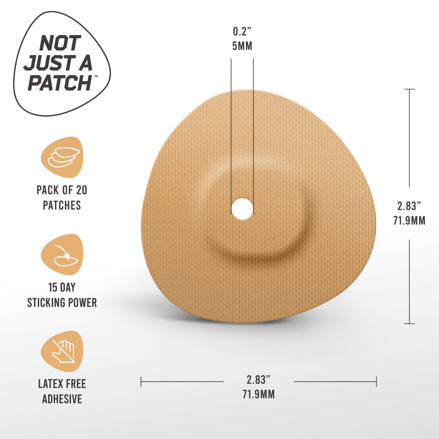 Not Just a Patch Original CGM Patches (Dexcom G7, ONE+, and Stelo) 20pk
