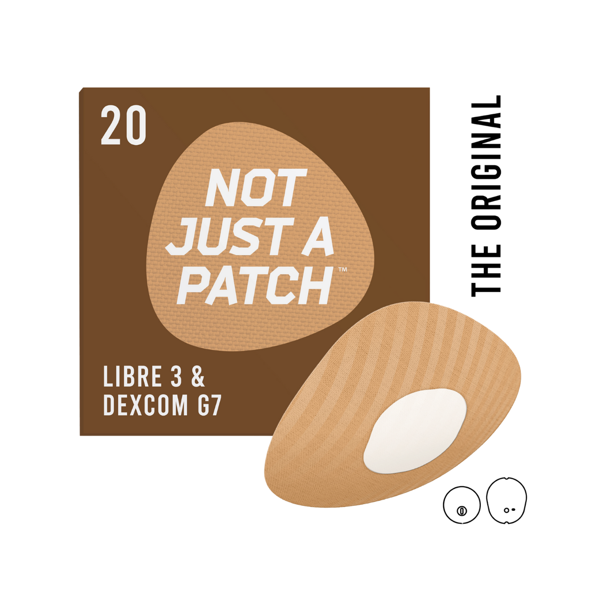 Not Just a Patch Original CGM Patches (Dexcom G7, Libre 3, ONE+, and Stelo) 20pk