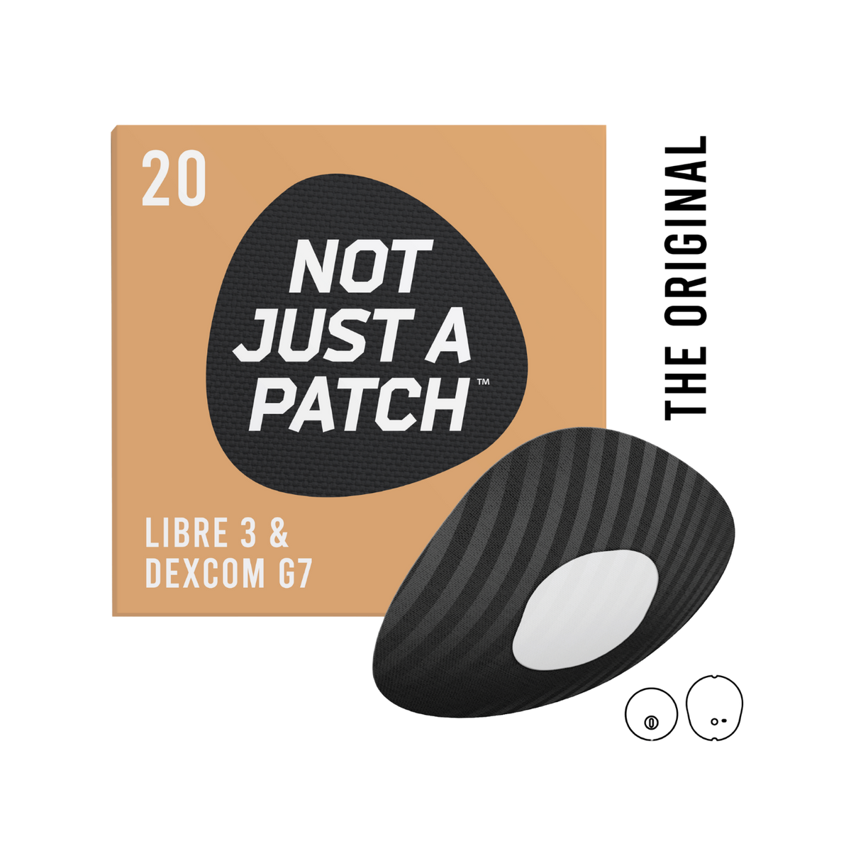 Not Just a Patch Original CGM Patches (Dexcom G7, Libre 3, ONE+, and Stelo) 20pk
