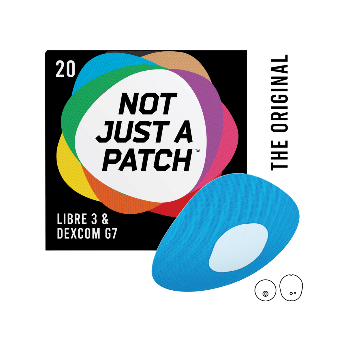 Not Just a Patch Original CGM Patches (Dexcom G7, Libre 3, ONE+, and Stelo) 20pk