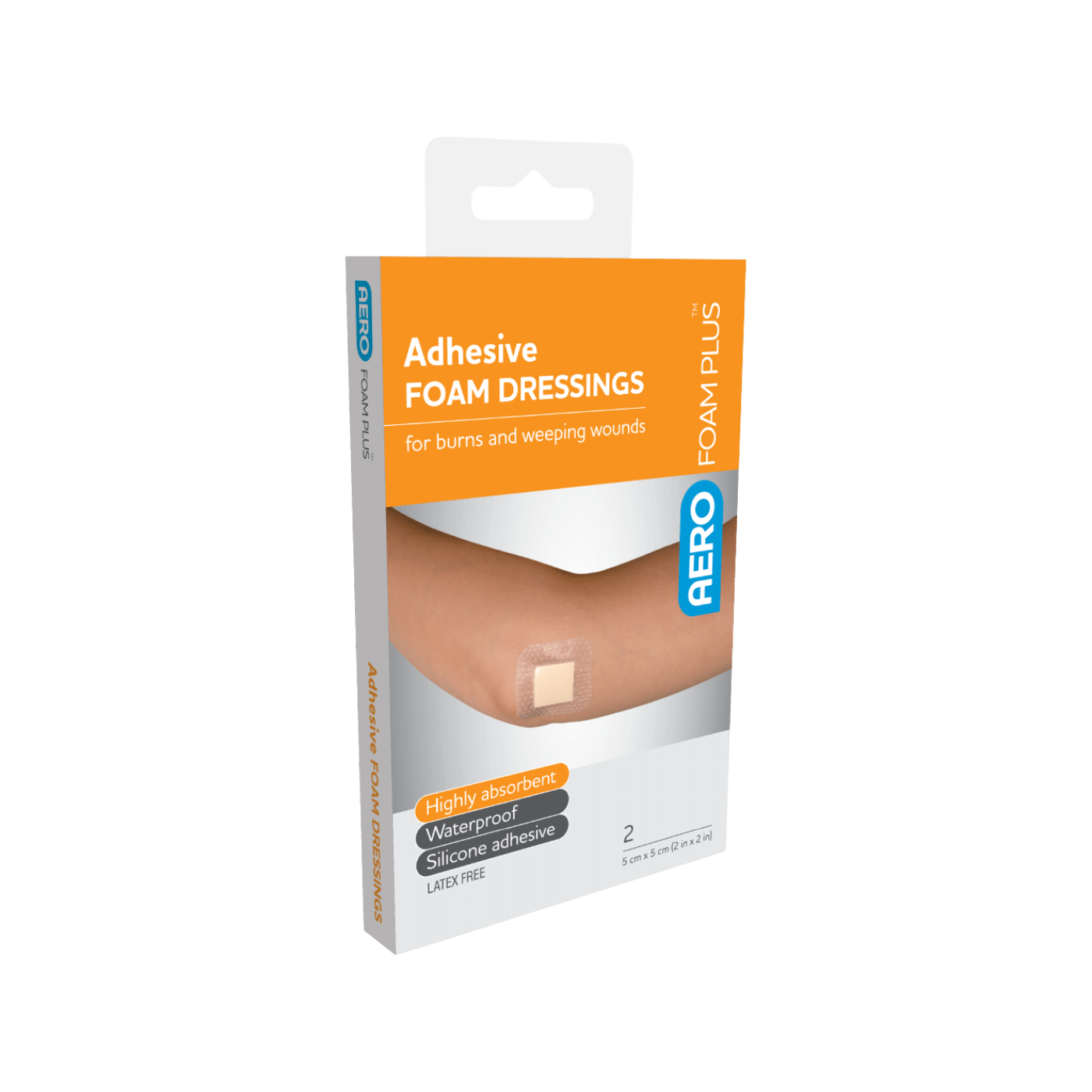 AEROFOAM PLUS Adhesive Foam Dressings 2pk
