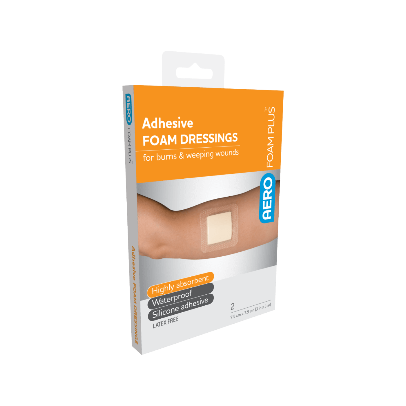 AEROFOAM PLUS Adhesive Foam Dressings 2pk