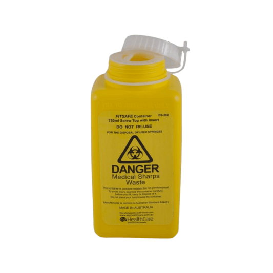 750ml FITTUBE Sharps Container With Screw-Top