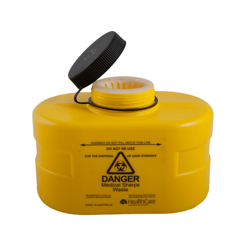 3L FITTANK Sharps Container With Screw-Top