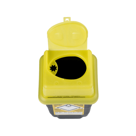 Sharpsafe 1.8 Litre Yellow Lid Recycled Polymer Container