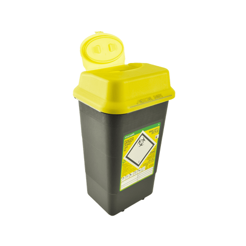 Sharpsafe 7 Litre Yellow Lid Recycled Polymer Container