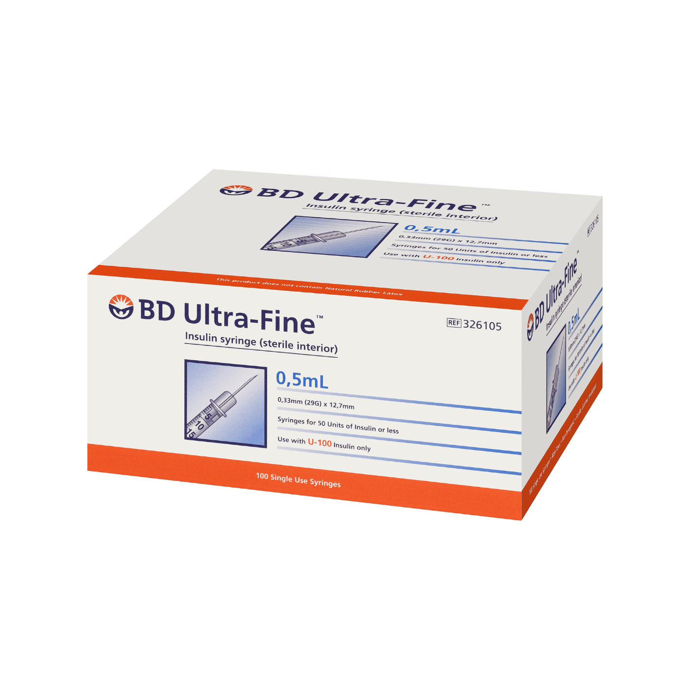 BD Ultra-Fine Syringe 29G 0.5mL 12.7mm 100pk