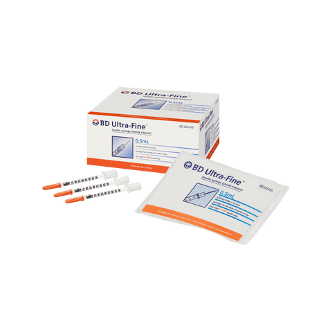 BD Ultrafine Syringe 29G 0.5ml 12.7mm 100pk