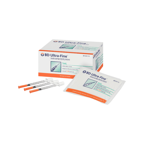 BD Ultrafine Syringe 29G 1.0ml 12.7mm 100pk