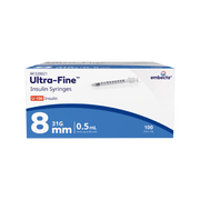 embecta Ultra-Fine II Syringe 31G 0.5mL 8mm 100pk