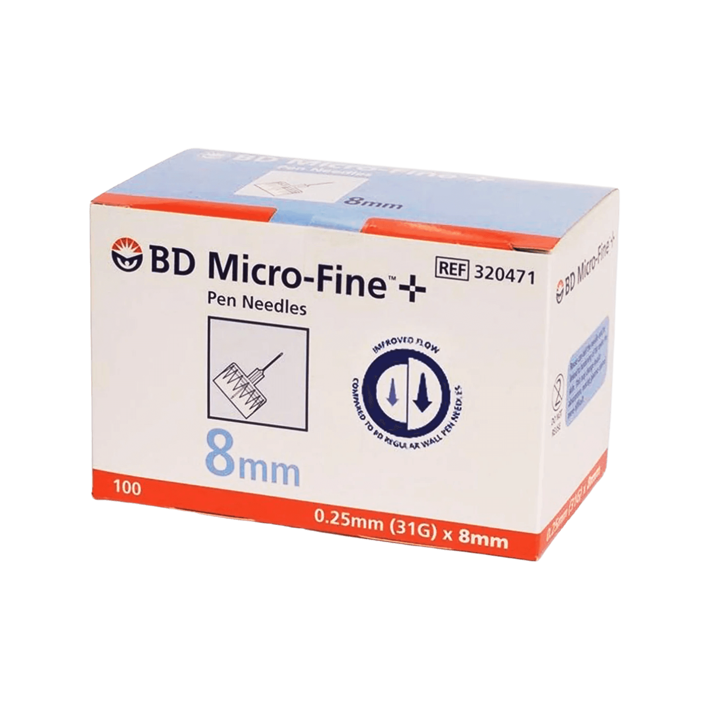 BD Micro-Fine Pen Needle 31G 8mm 100pk