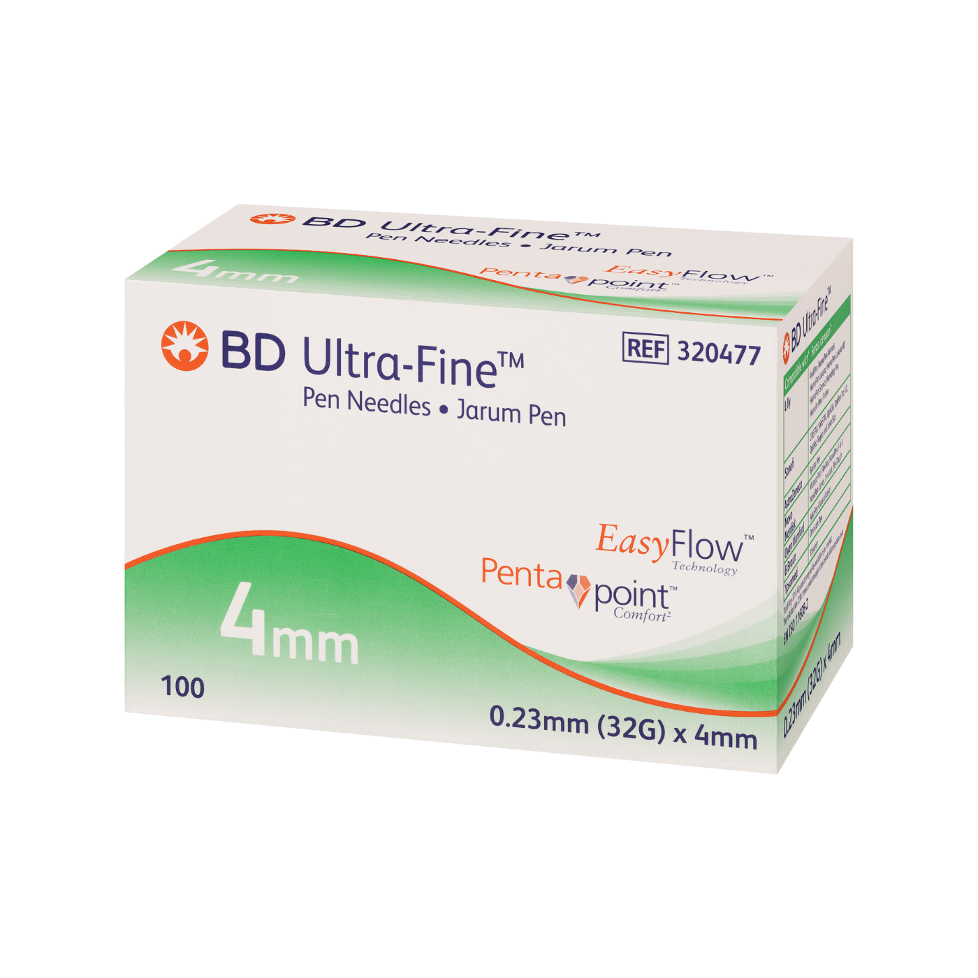 BD Ultra-Fine Pen Needle 32G 4mm 100pk