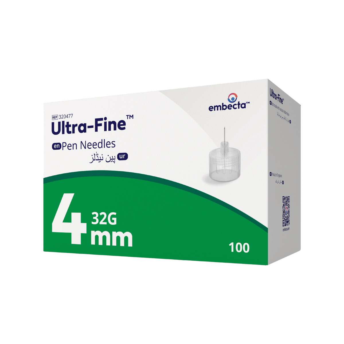 embecta Ultra-Fine Pen Needle 32G 4mm 100pk
